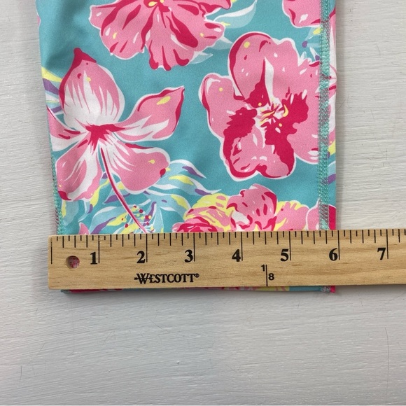 Simply Southern Women’s Pink Blue Tropical Floral Print Leggings NWT Sz XXL‎ - Picture 12 of 13